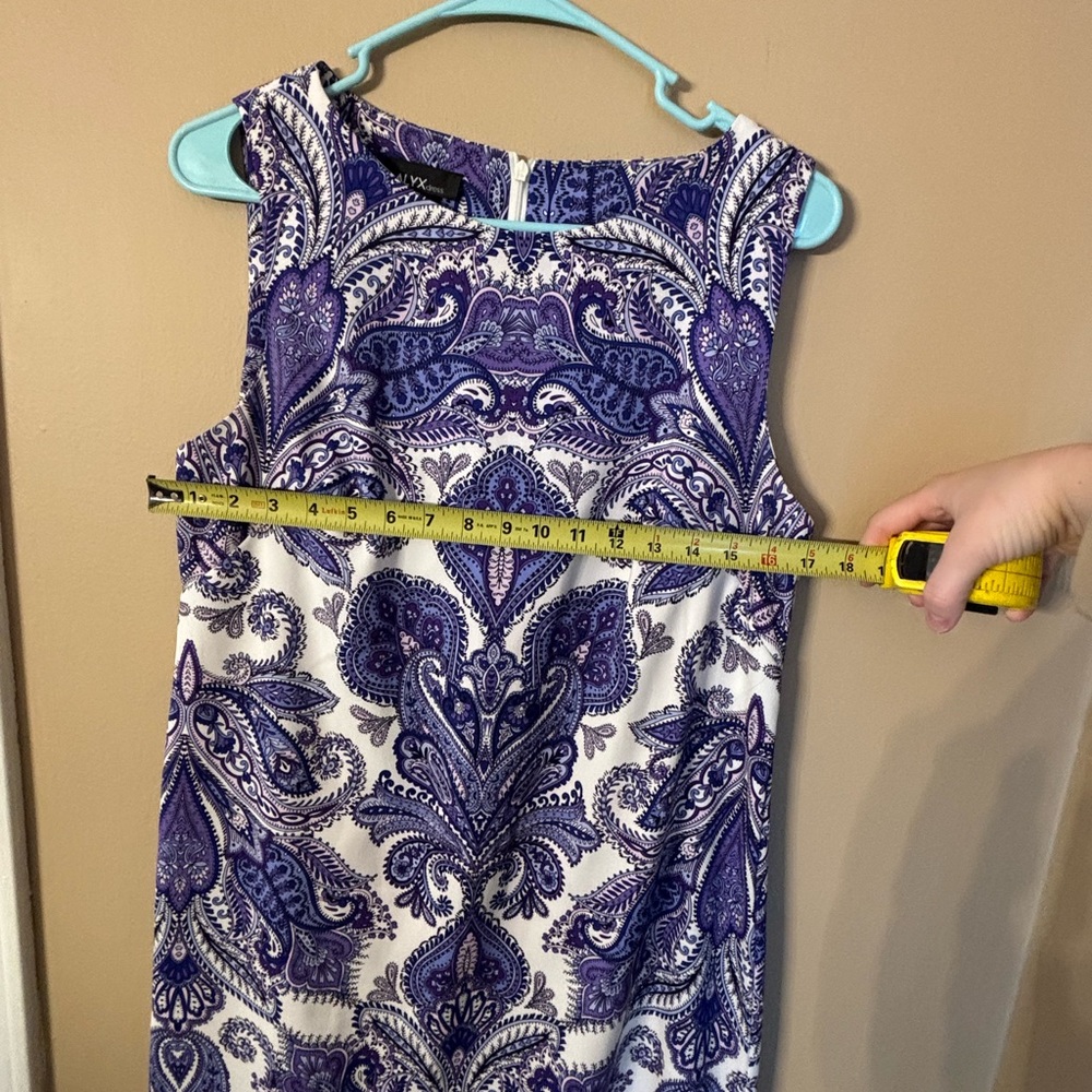 Alyx Purple white Paisley women’s dress 8 - Picture 3 of 9